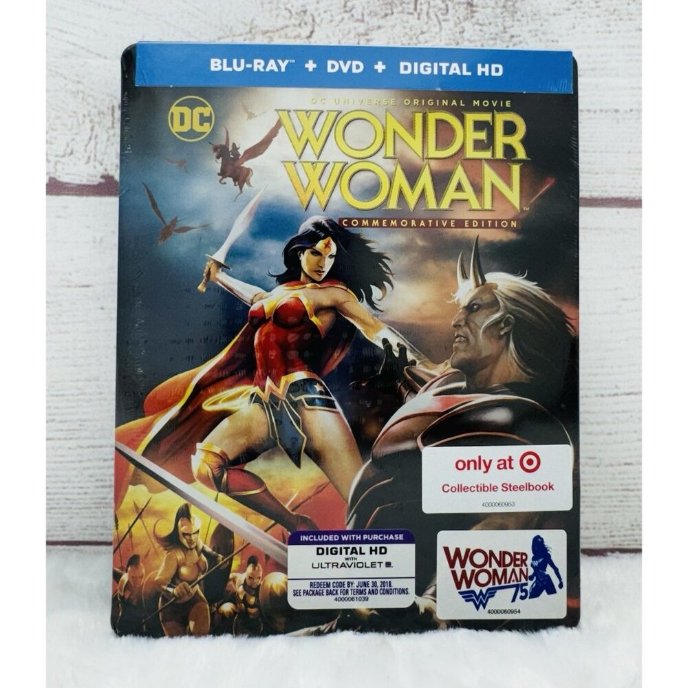 DC Wonder Woman Original Commemorative Blu-Ray Steelbook Target Exclusive New